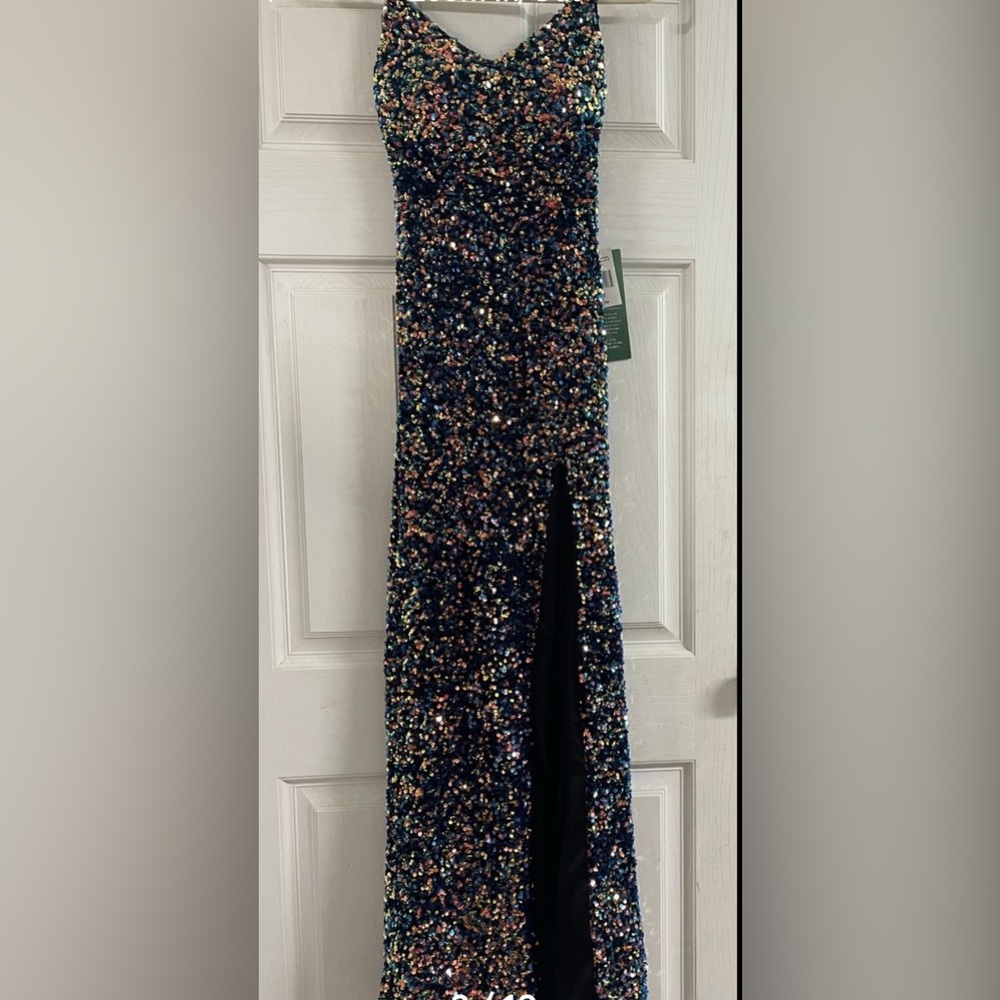 Sequined Multicolor Gown